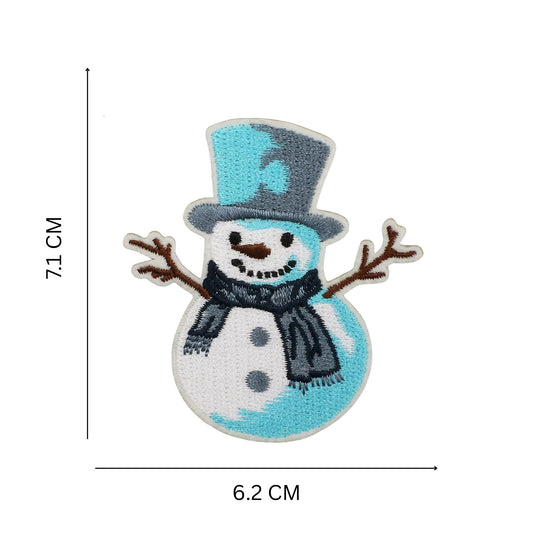 Snowman Embroidered Patch for Christmas Clothing and Accessories