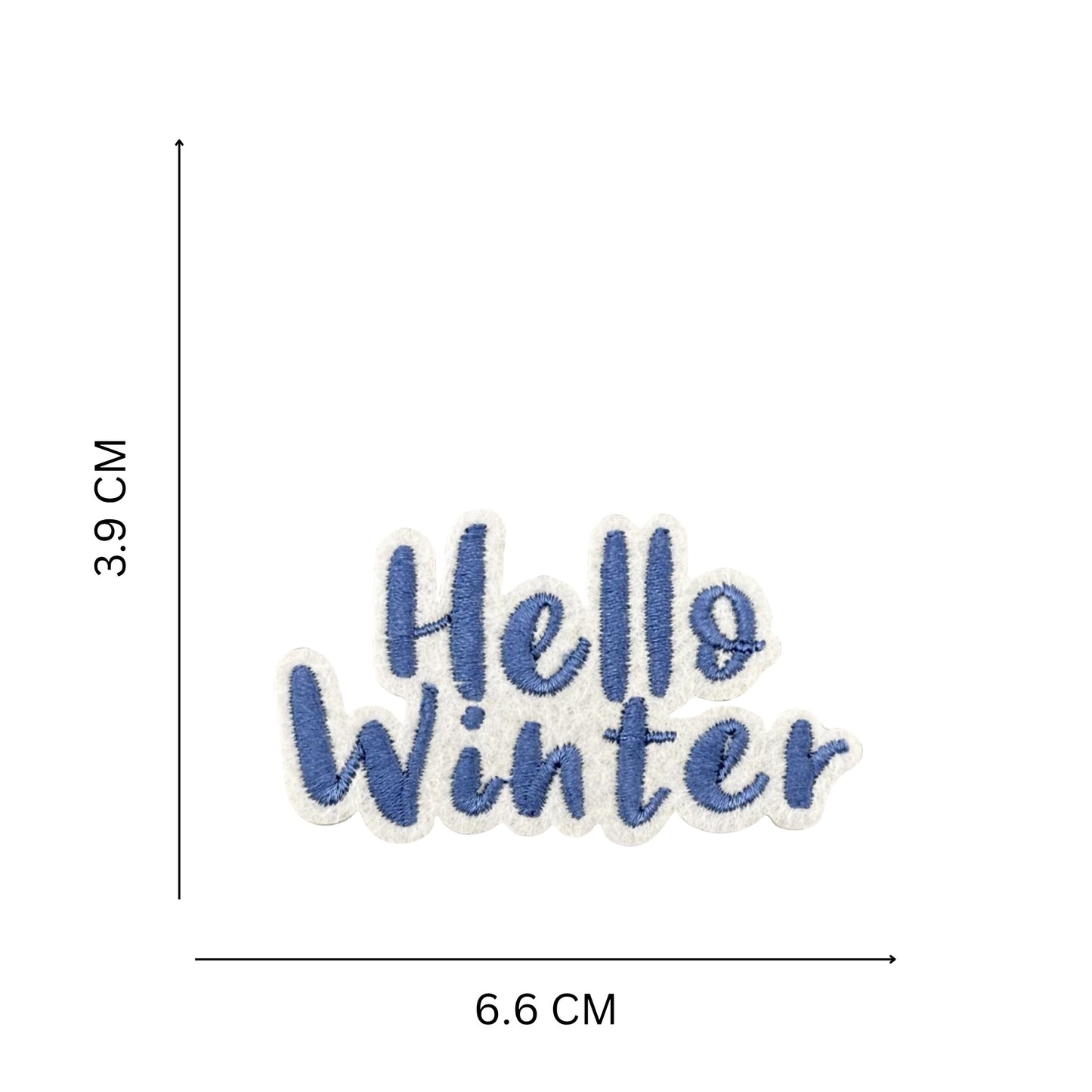 Hello Winter Snowflake Patch Set of 4 Iron On/ Sew On for Clothing and Accessories