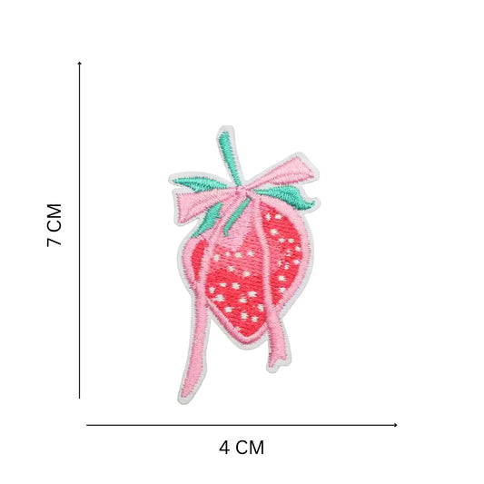 Cute Strawberry Embroidered Iron On Patch