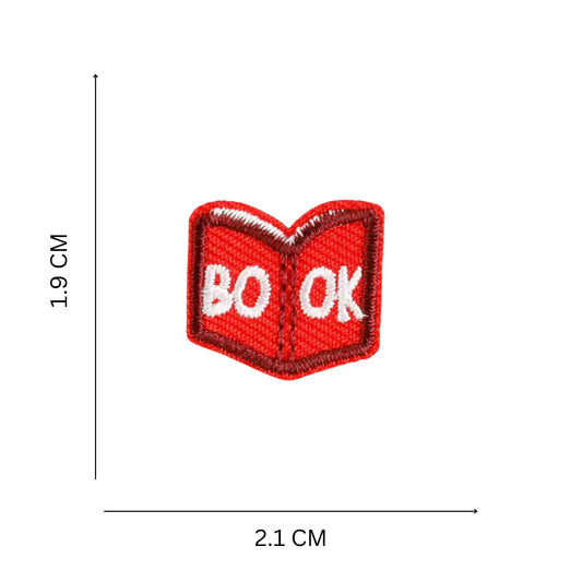 Mini Book Embroidered Iron On Patch