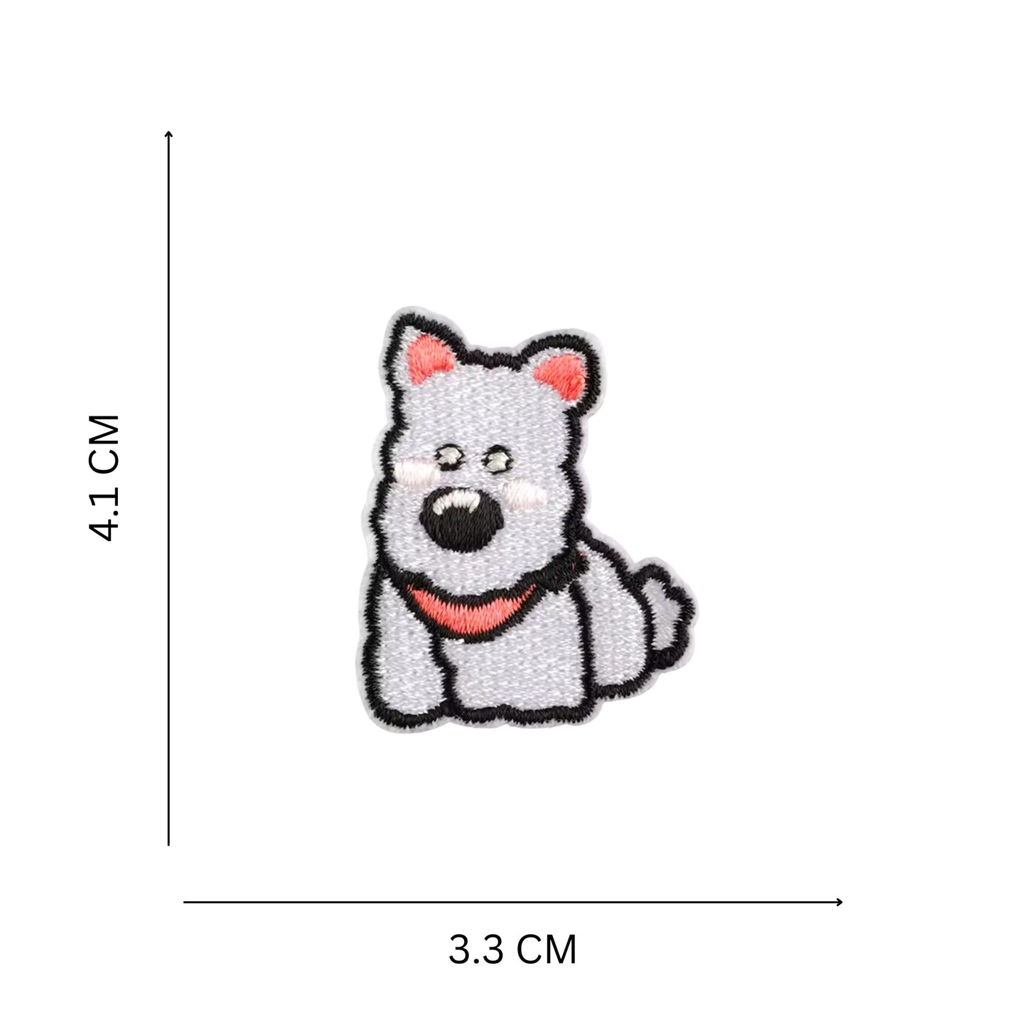 Mini Puppy Dog Embroidered Iron On Patch