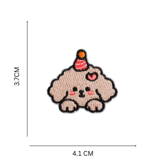 Mini Adorable Puppy Iron On Patch