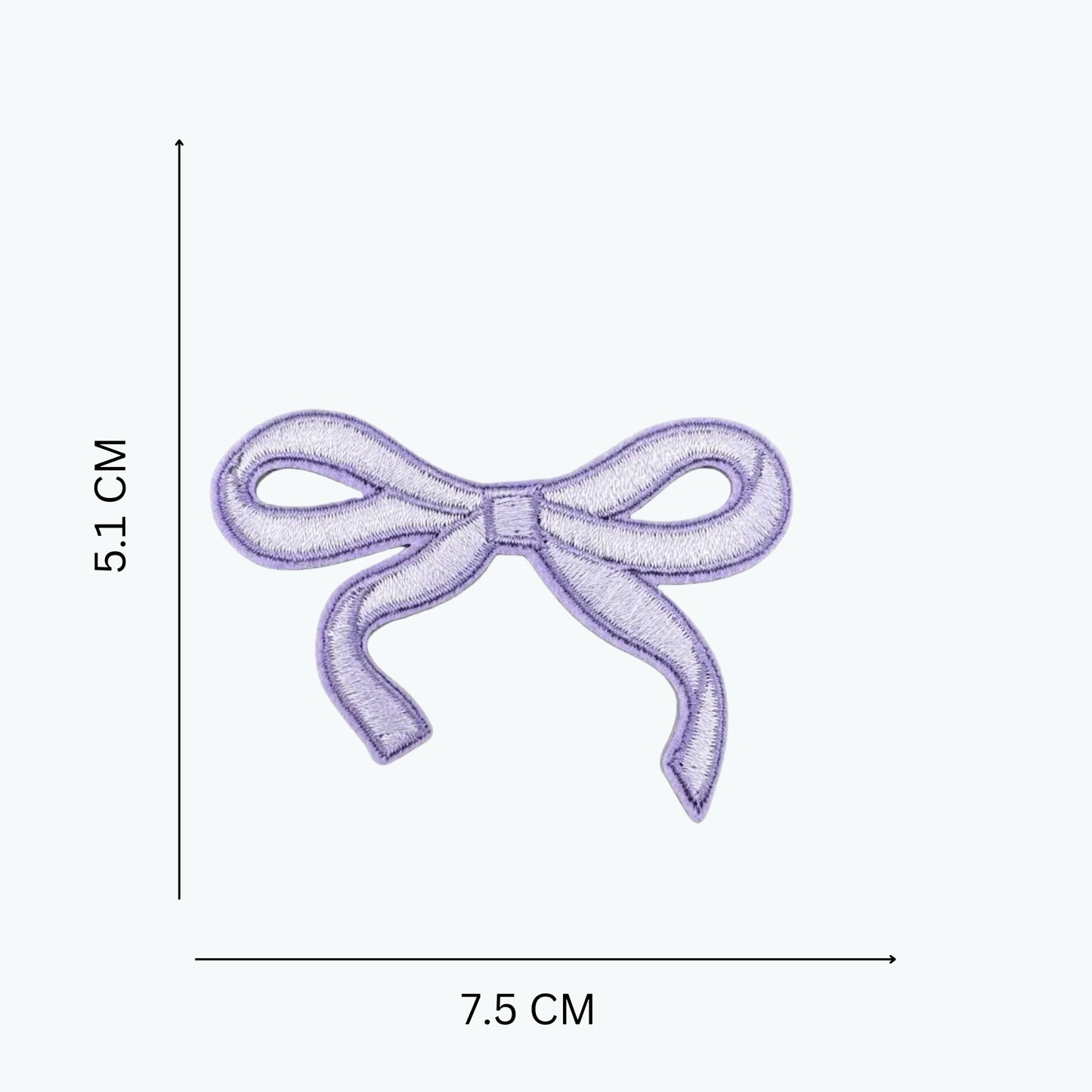 Iron-On Bow Patch – 7.5cm Embroidered Patch in Multiple Colors