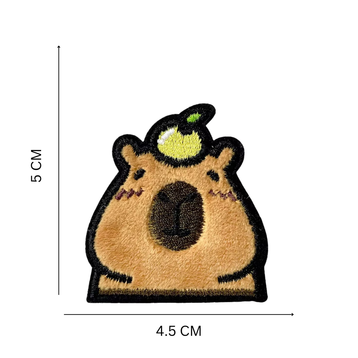 Velvet Texture Capybara Iron-On & Self-Stick Patches – Cute Animal Appliques for T-Shirts, Hoodies & Hats
