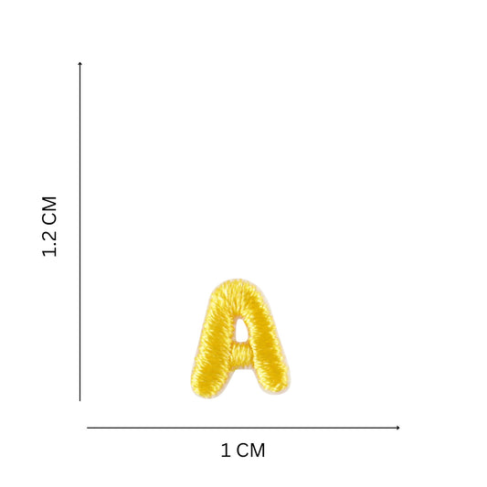 Colorful Alphabet Embroidered Patches A–Z 1.2 cm Iron On for Clothes and Accessories