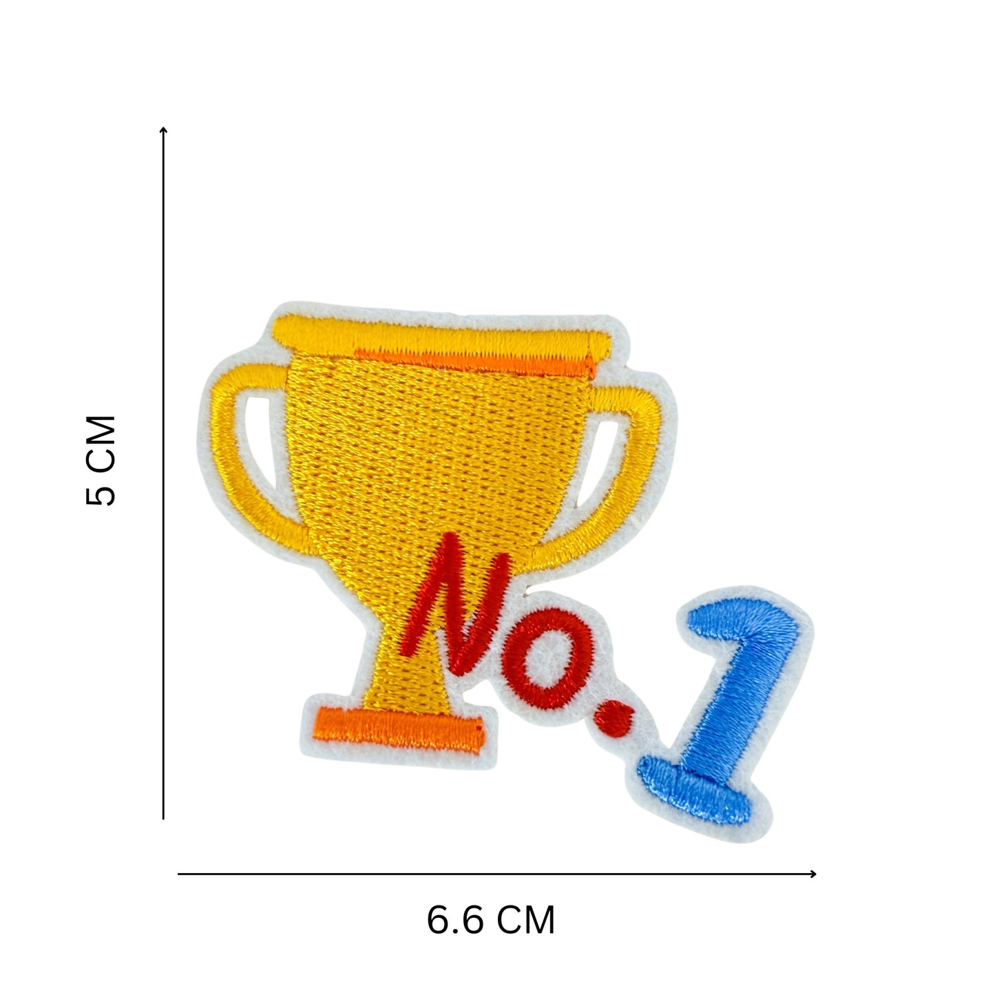 Best Dad Embroidered Iron-On Patch – Badge & Trophy Design for Clothes, Bags & DIY Gifts