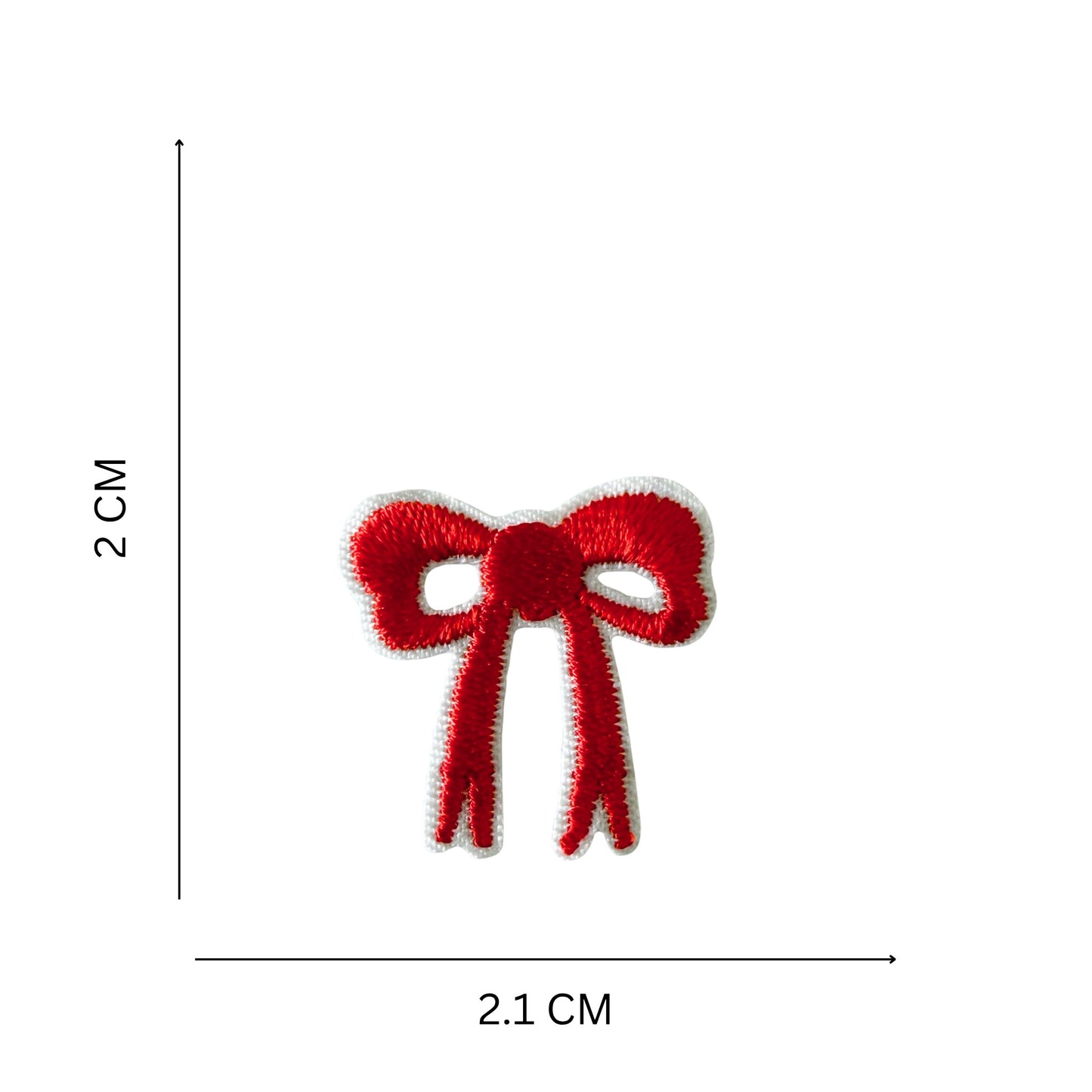 Mini Embroidered Iron-On Bow Patches – Set of 6 (2 x 2.1 cm)