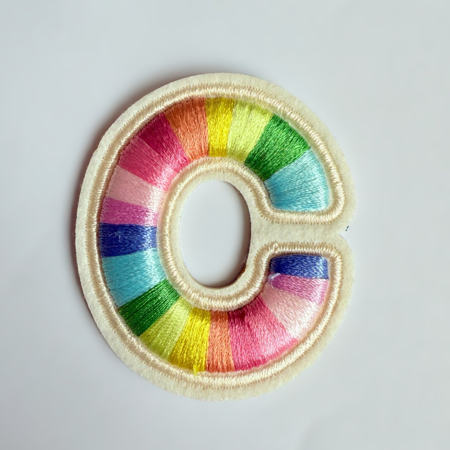 Iron-On/Self-Adhesive Exquisite 3D Stereo Embroidery Colorful Letter Patches, Full Set A-Z, Size 5.5 cm (2.17 inches) approximately