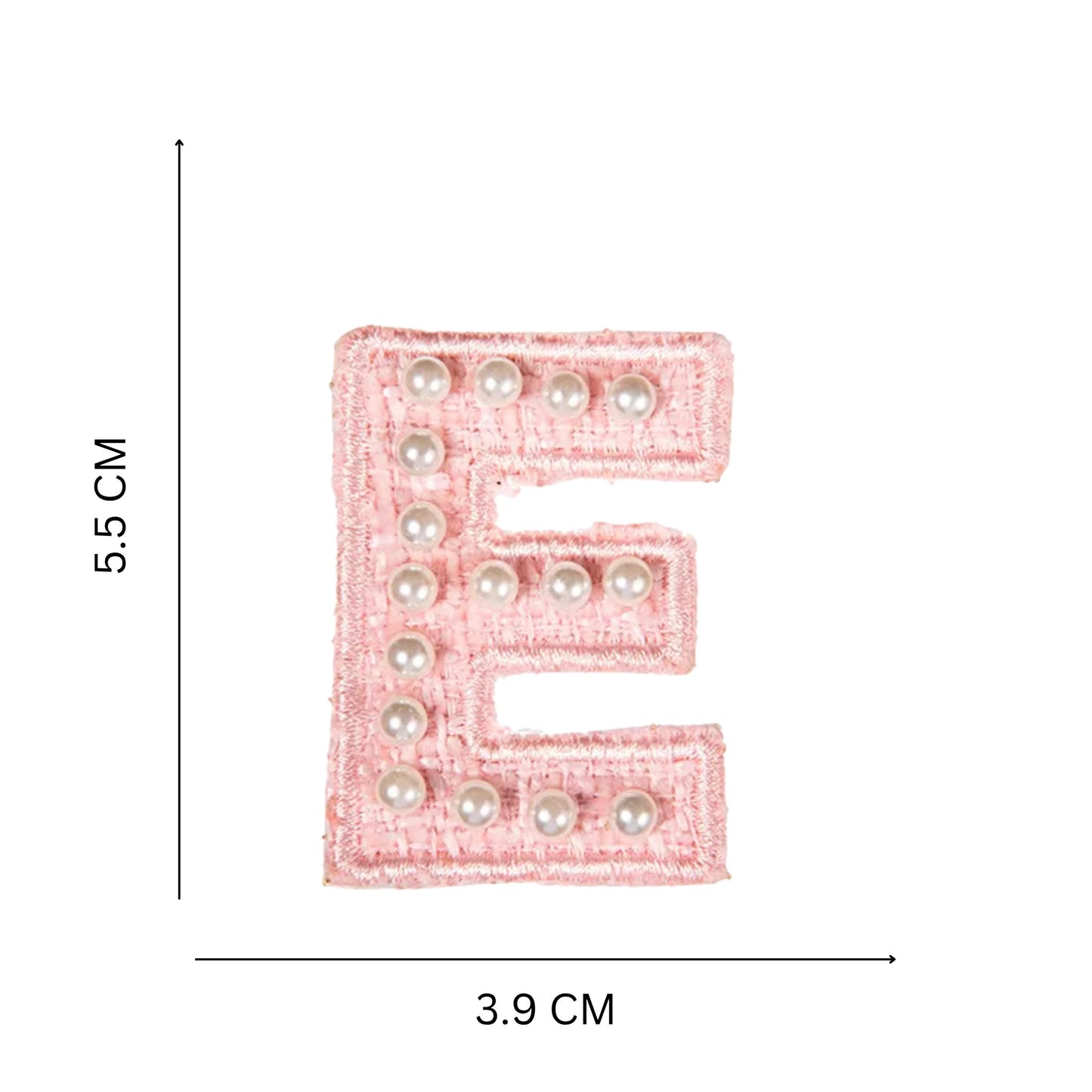 Premium Pearl Letter Stick-On Patches – Pastel Pink, Blue & Off-White A–Z for Handbags, Caps & Non-Washable Surfaces