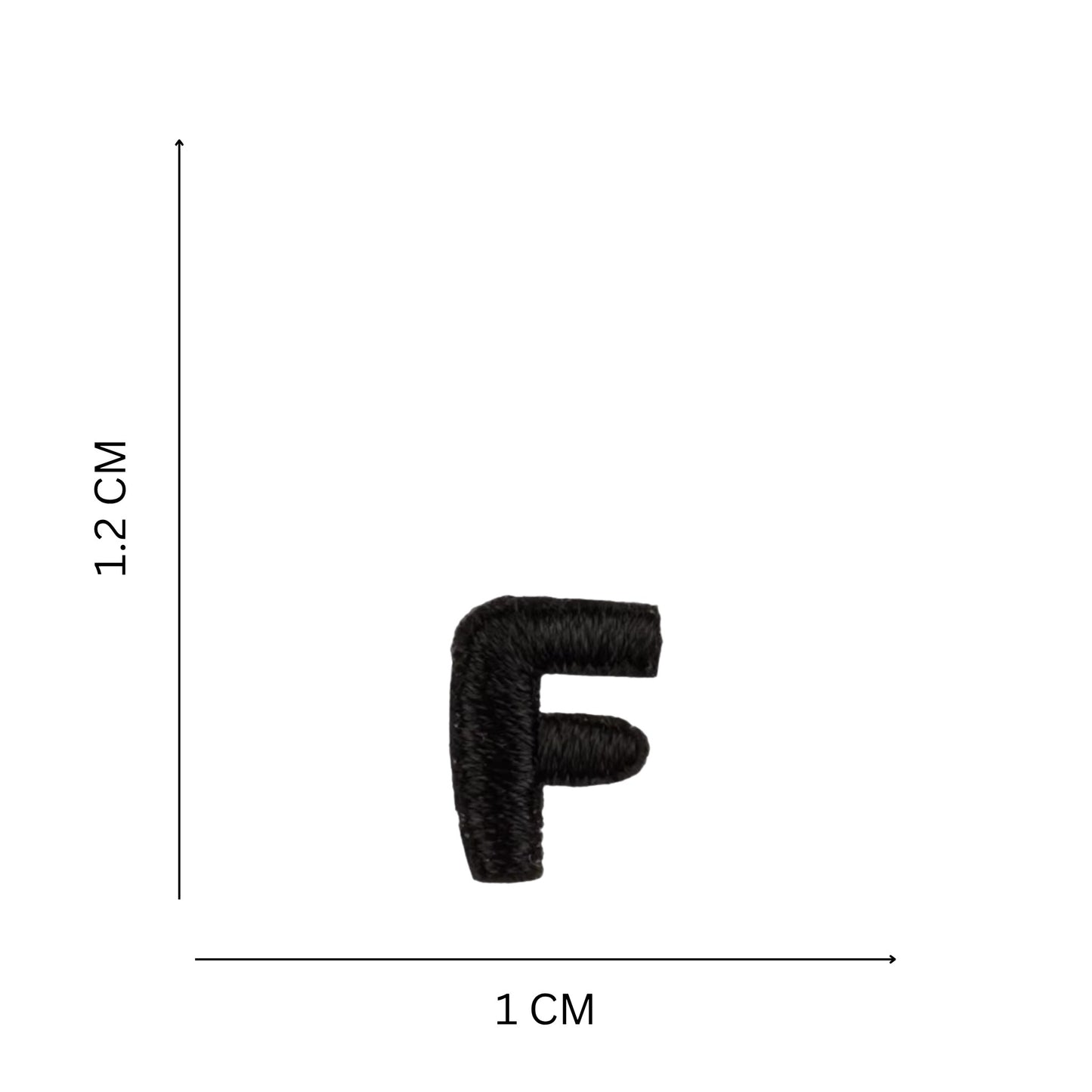 Mini Black Alphabet Patches (A–Z, 1.2 cm) – Embroidered Iron-On, Great For Names, Initials, Slogans & Creative Designs