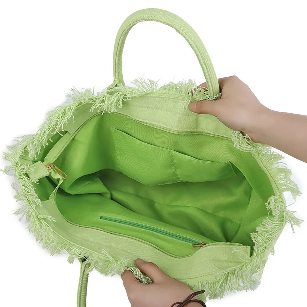 Large Canvas Tote – Perfect for Beach, Pool, and Everyday Adventures