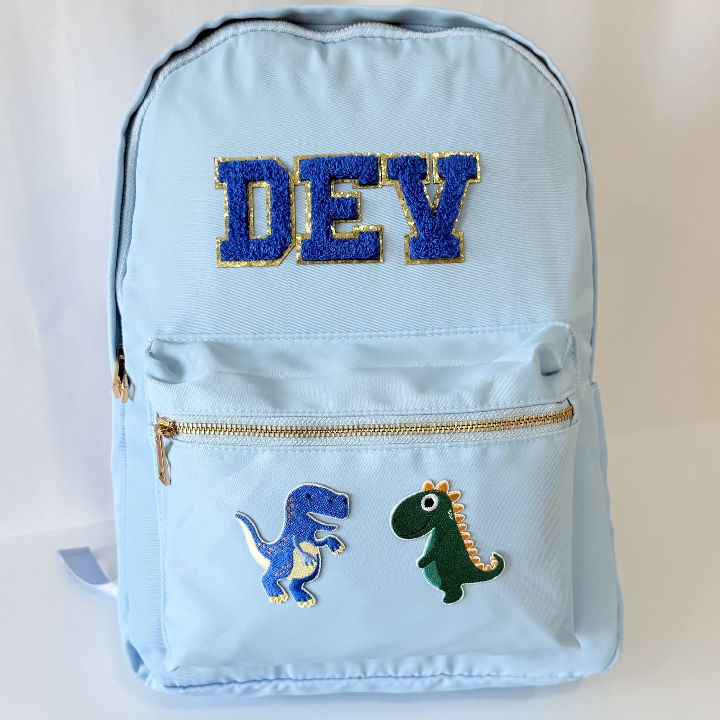 Durable Nylon Backpack for Kids – Perfect for School & Play, Customizable with Patches & Fun Details ''Blue'' Available in Two Convenient Sizes