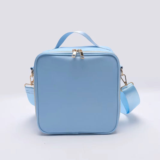 Kids’ Insulated Nylon Lunch Bag – Customizable with Patches & Fun Details ''Light Blue''