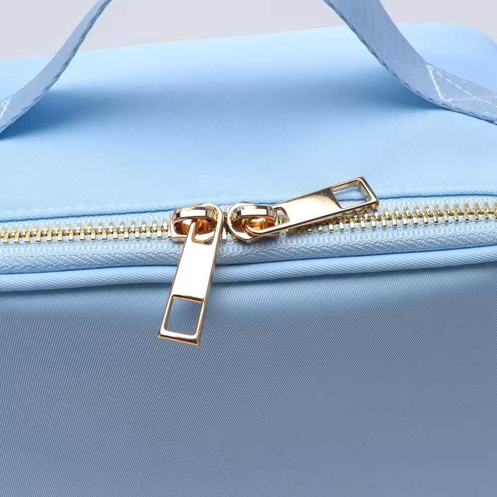 Kids’ Insulated Nylon Lunch Bag – Customizable with Patches & Fun Details ''Light Blue''