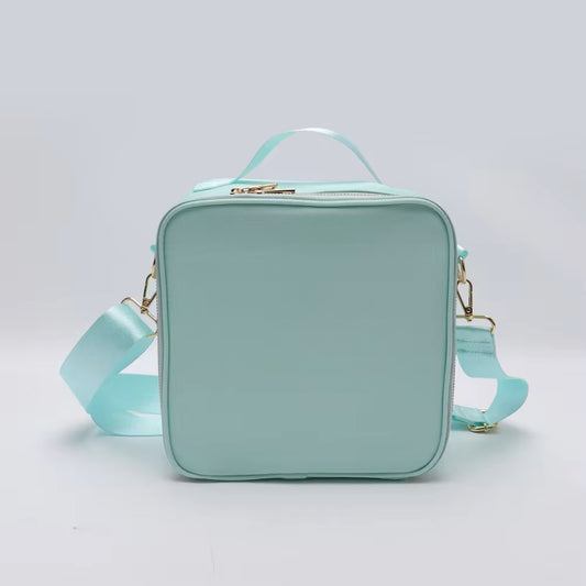 Kids’ Insulated Nylon Lunch Bag – Customizable with Patches & Fun Details ''Mint Green''