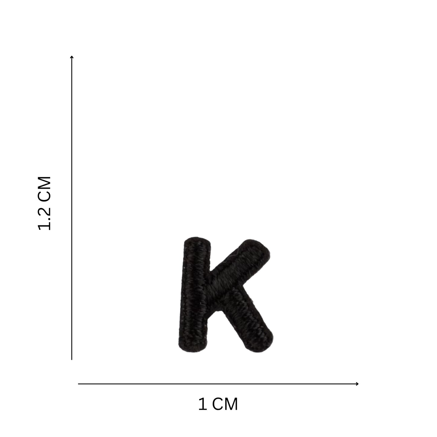 Mini Black Alphabet Patches (A–Z, 1.2 cm) – Embroidered Iron-On, Great For Names, Initials, Slogans & Creative Designs