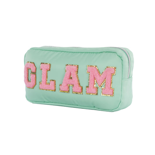 Ready-Made Medium Pouch with ''GLAM'' Patch, Perfect as a Gift or Return Favor