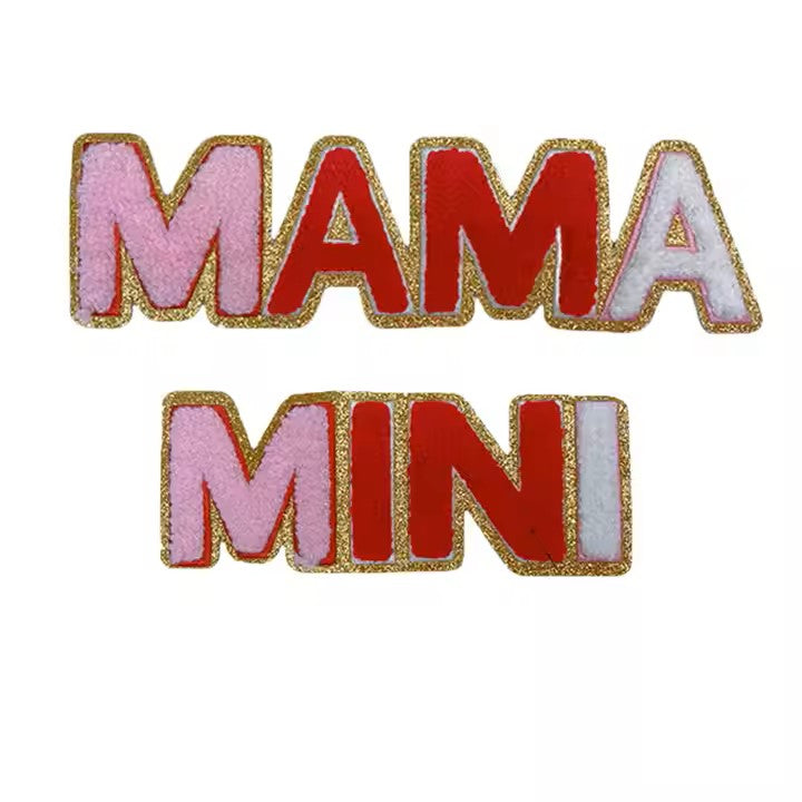 Iron-On/Sew On Chenille Patch - Mama & Mini