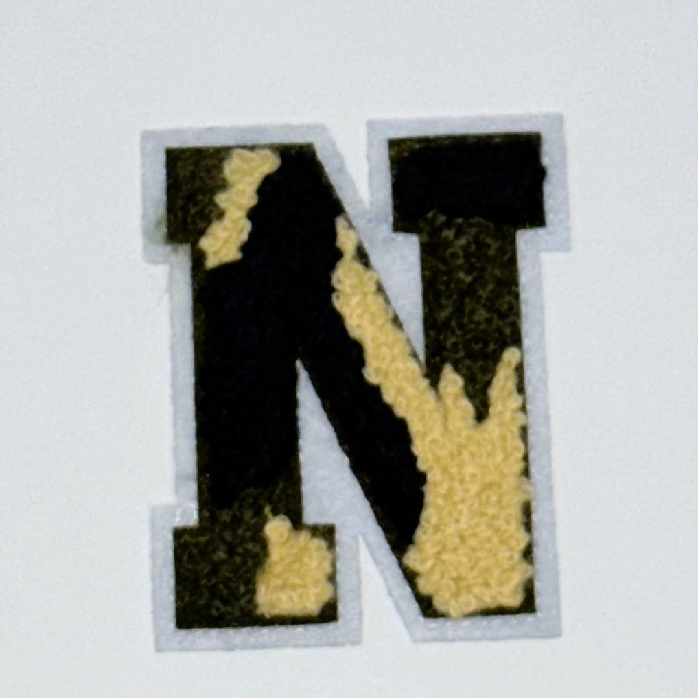 Military Chenille Letter Patch – 7cm – Iron-On & Sew-On