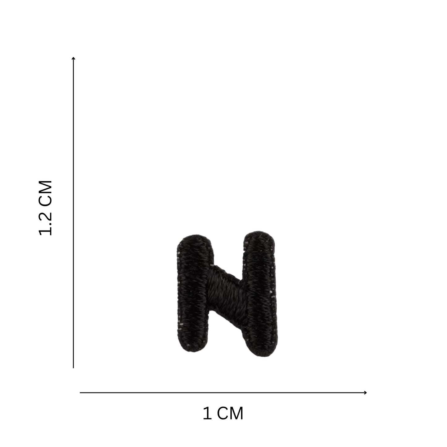 Mini Black Alphabet Patches (A–Z, 1.2 cm) – Embroidered Iron-On, Great For Names, Initials, Slogans & Creative Designs