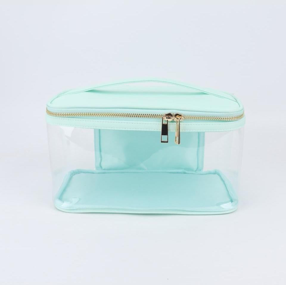 Personalizable Tall Multi-Purpose Clear Pouch – Stylish, Functional, and Customizable with Our Patches and Fun Details