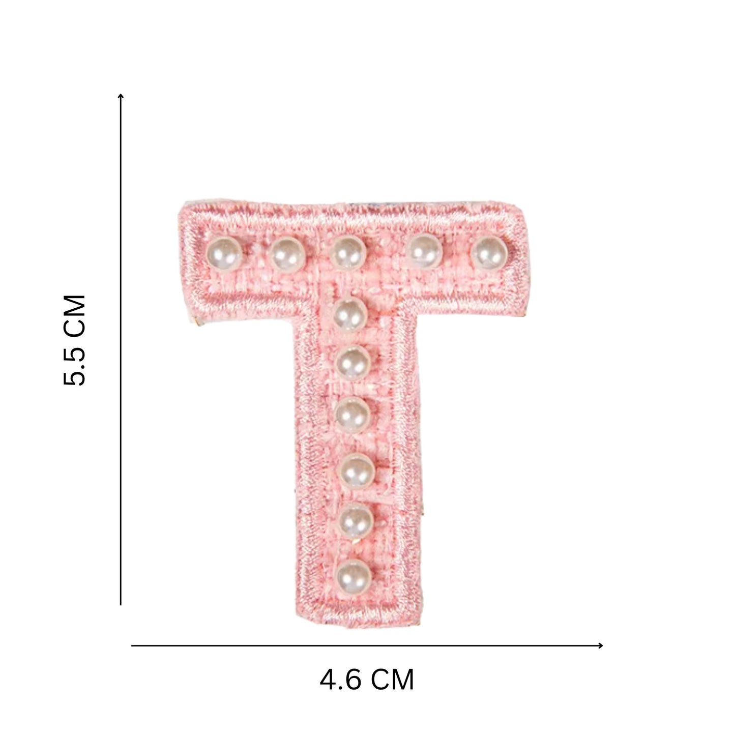 Premium Pearl Letter Stick-On Patches – Pastel Pink, Blue & Off-White A–Z for Handbags, Caps & Non-Washable Surfaces