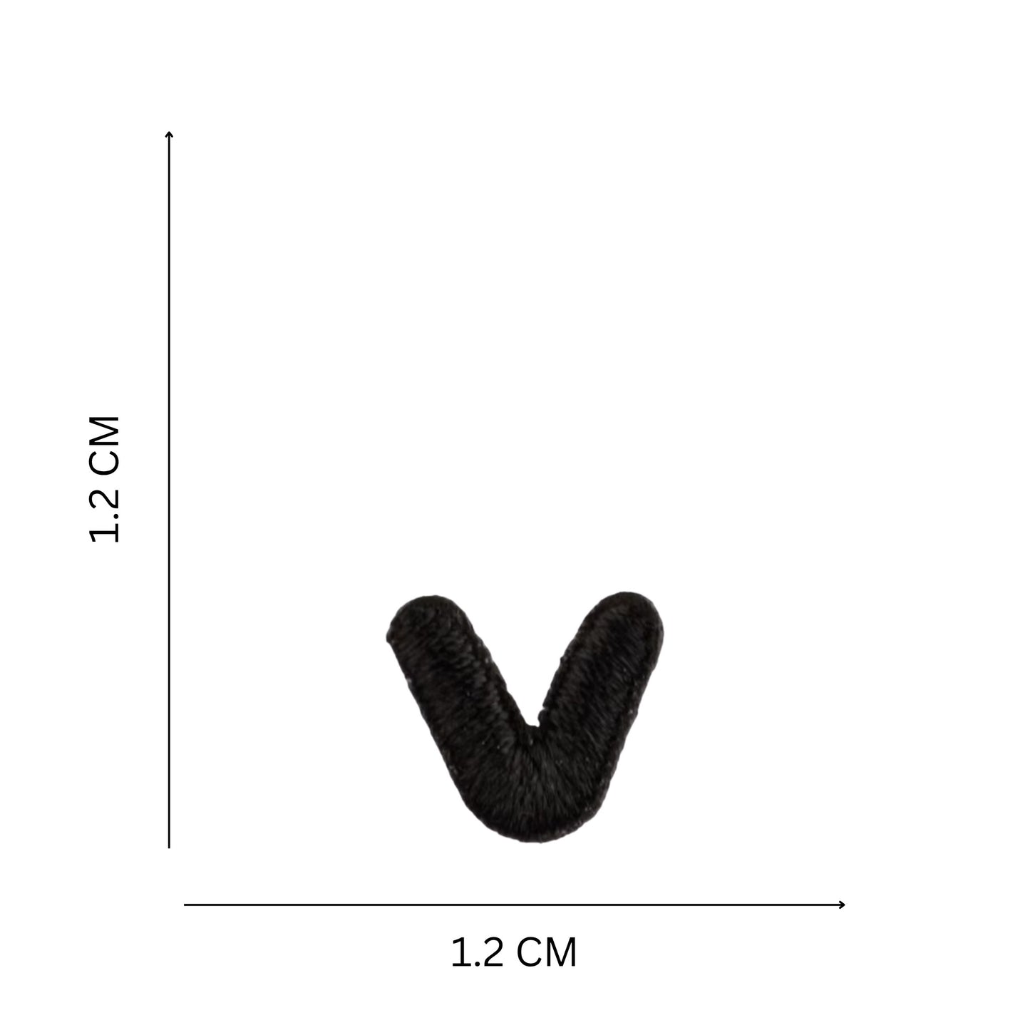 Mini Black Alphabet Patches (A–Z, 1.2 cm) – Embroidered Iron-On, Great For Names, Initials, Slogans & Creative Designs