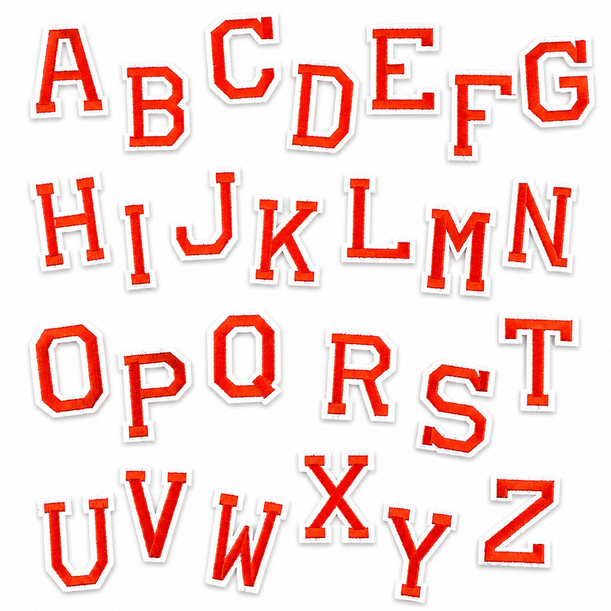Iron On/Sew On Varsity Letter Patches - Red
