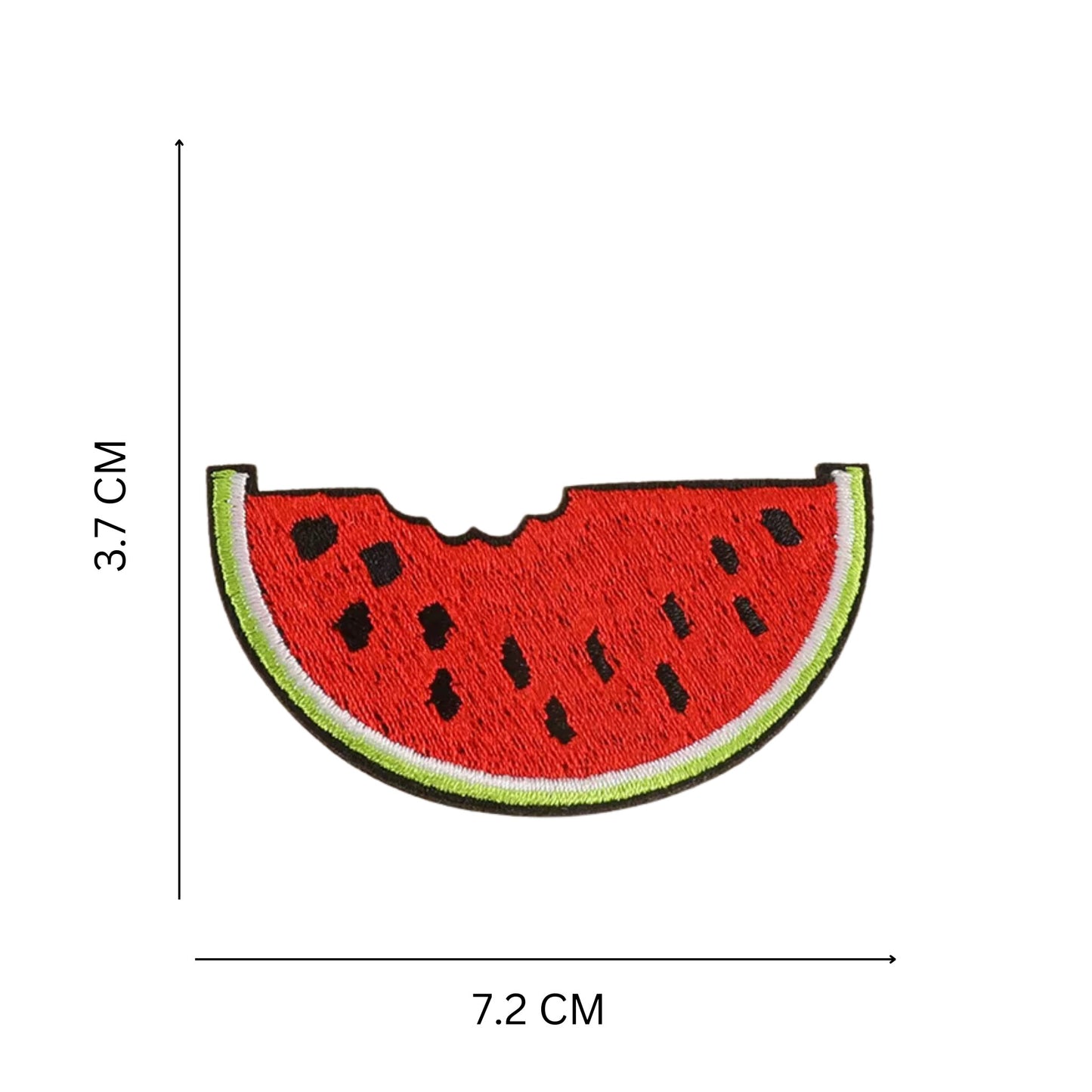 Watermelon Embroidered Iron-On Patch – Cute Fruit Patch for Clothes, Bags & DIY Projects