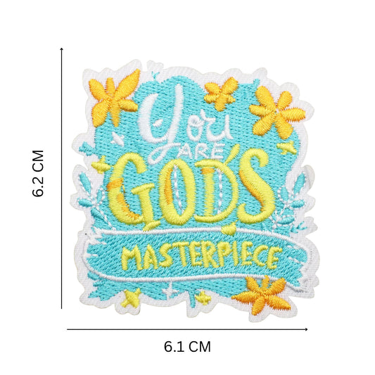 Spring Color Faith Patches – Iron-On Embroidered Scripture Words for Apparel & Gifts