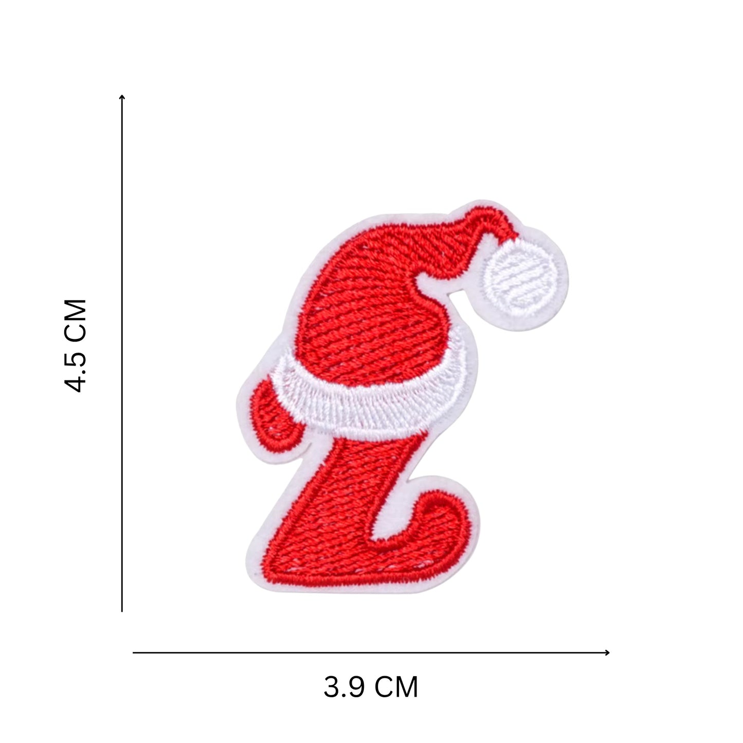Christmas Iron-On Letter Patches – Red & White Embroidered A–Z Alphabet for DIY Gifts & Decor