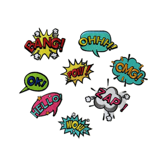 Self-Adhesive/ Iron-On Funny Words Letter Patches – Playful Embroidered Patches for Clothes, Bags, Accessories & More