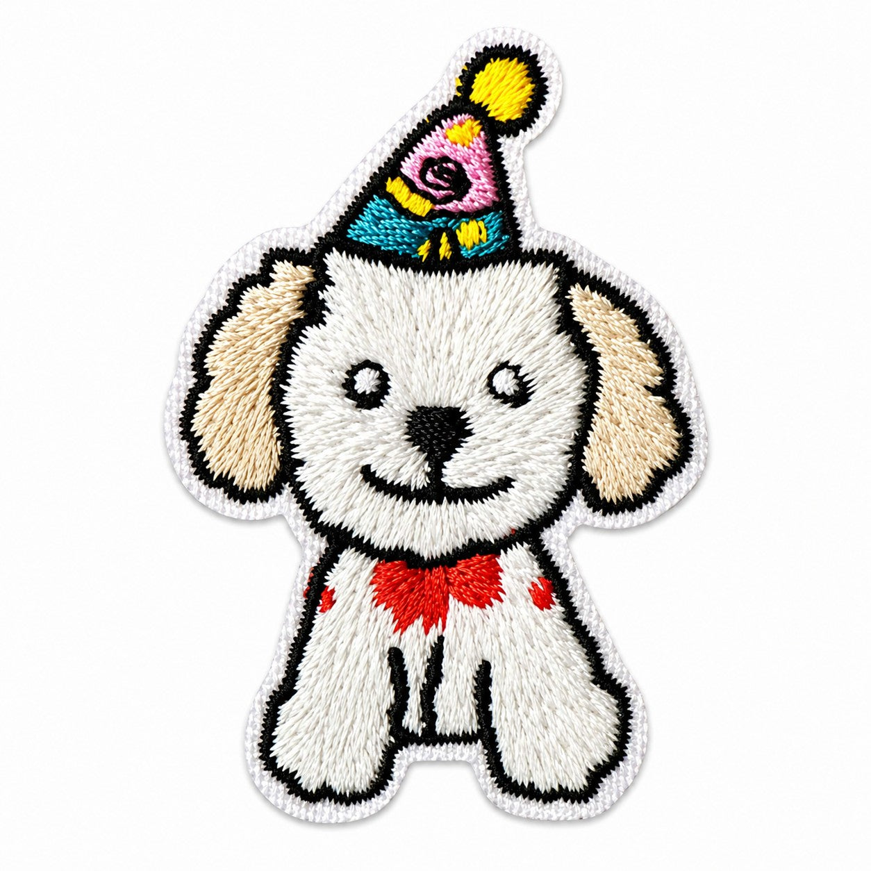 Birthday Dog Iron-On Embroidered Patch