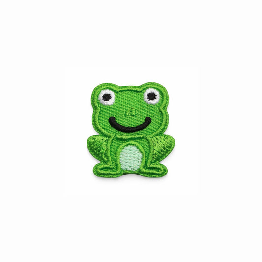 Mini Embroidered Iron On Frog Patch