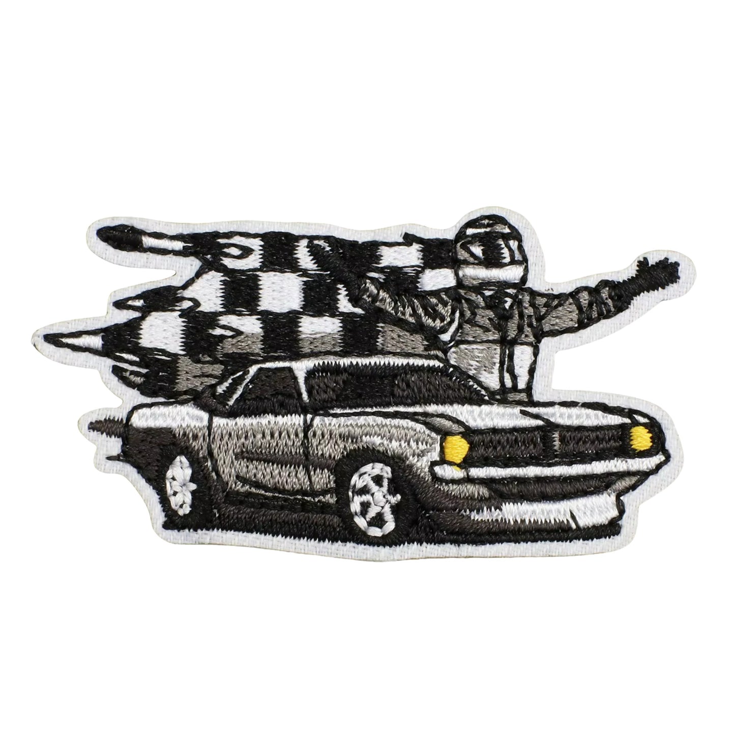 Racing Car Embroidered Iron On Patch - Set of 5
