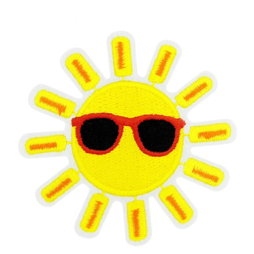 Bright Happy Sun Iron On and Sew On Patch for Personalized Apparel and Accessories