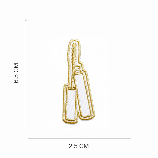 Mascara Gold Embroidered Iron On Patch