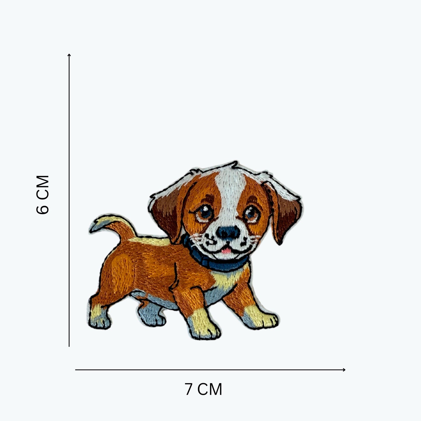 Full-Size Realistic Dog Embroidery Iron-On Patch – Cute Detailed Pet Patch for Clothes, Bags & Jackets