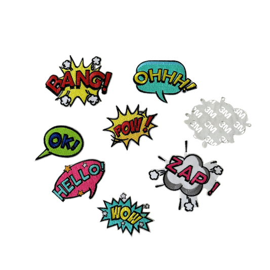 Self-Adhesive/ Iron-On Funny Words Letter Patches – Playful Embroidered Patches for Clothes, Bags, Accessories & More