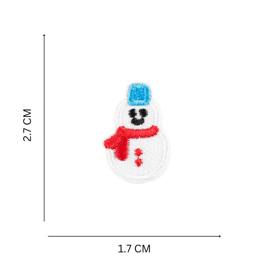 Mini Snowman Embroidered Iron On Patch for Clothes & Accessories