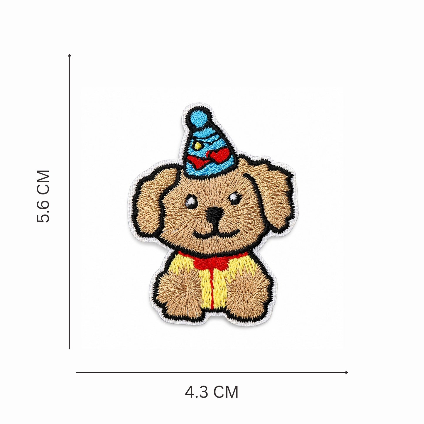 Birthday Dog Iron-On Embroidered Patch