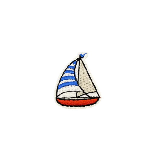 Mini Sailboat Embroidered Iron On Patch for Clothes & Accessories