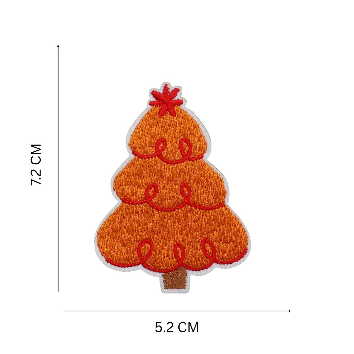 Christmas Tree Embroidery Iron-On Applique Patch