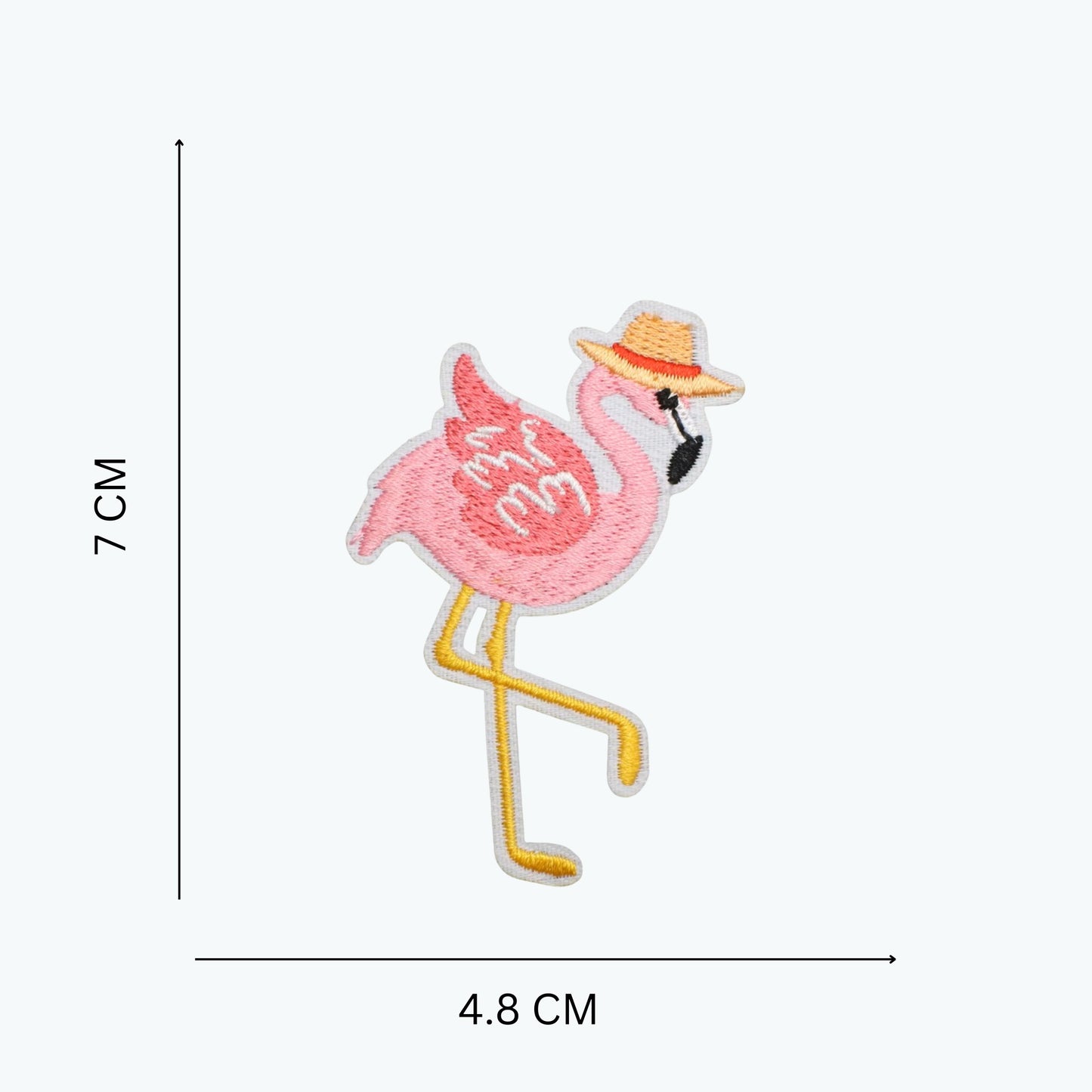 Pink Flamingo Embroidered Iron-On Patch for Clothes, Tote Bags, Caps & Shoes – DIY Fashion Accessory