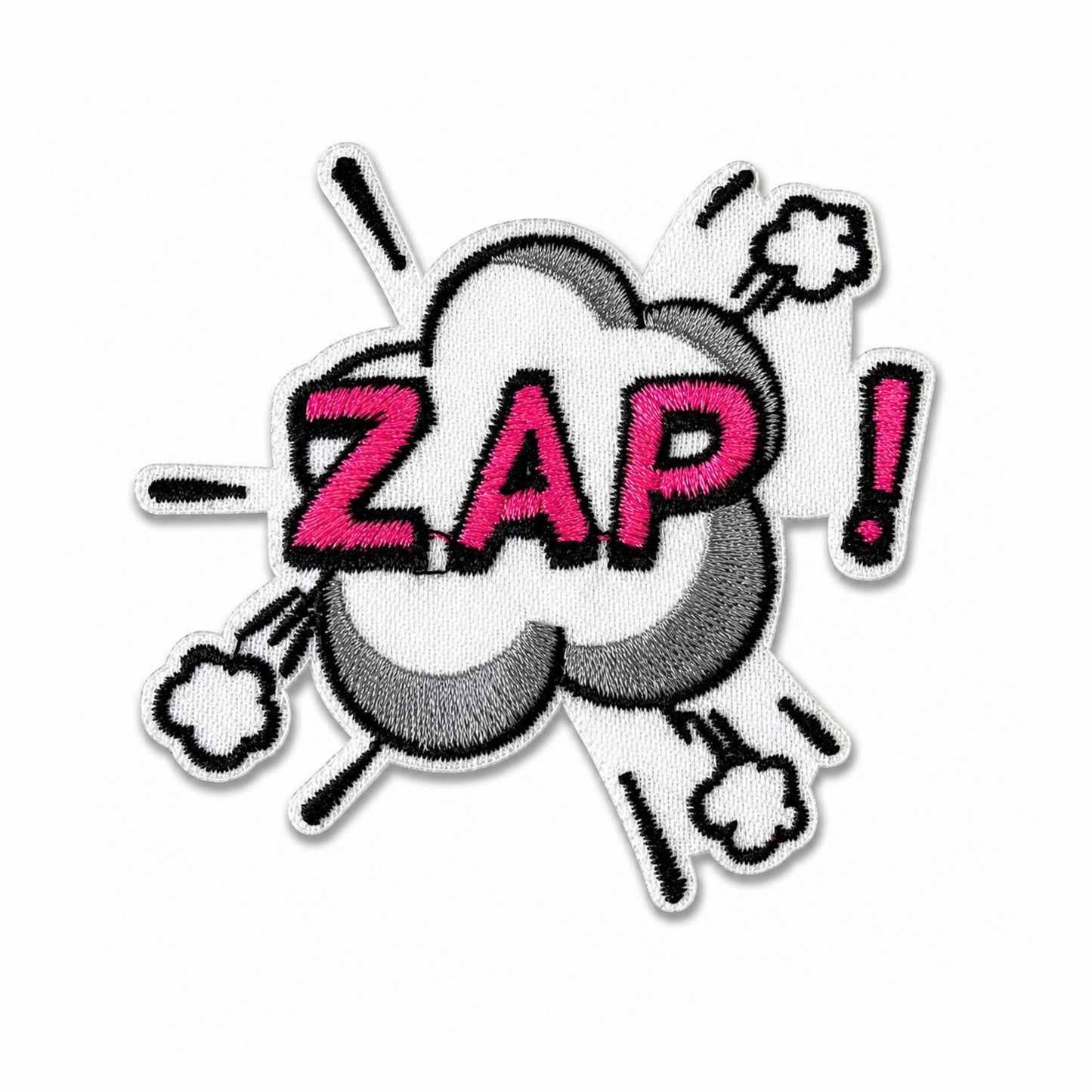 Comic Sound Effects Embroidered Stick On Patch Set of 3