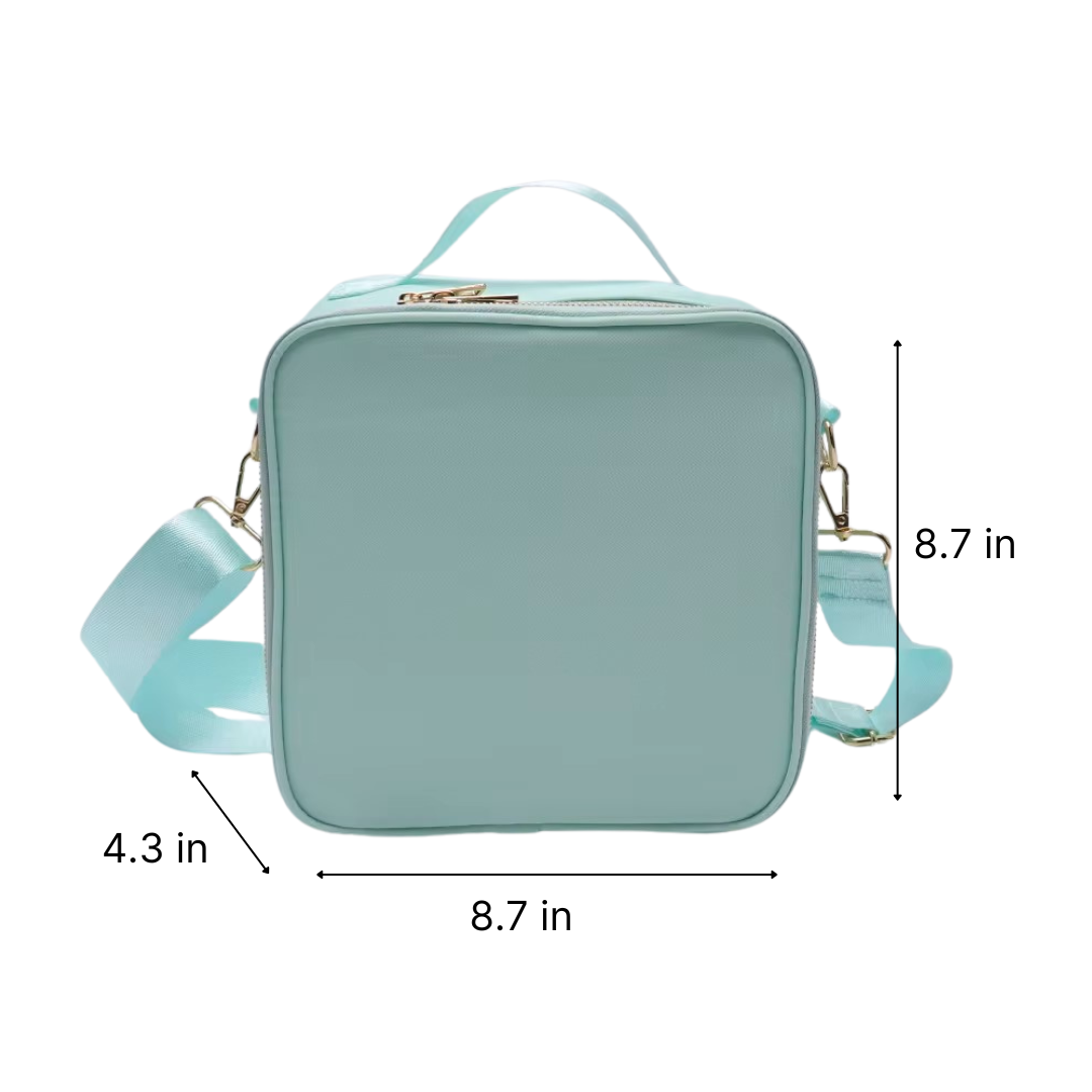 Kids’ Insulated Nylon Lunch Bag – Customizable with Patches & Fun Details ''Mint Green''
