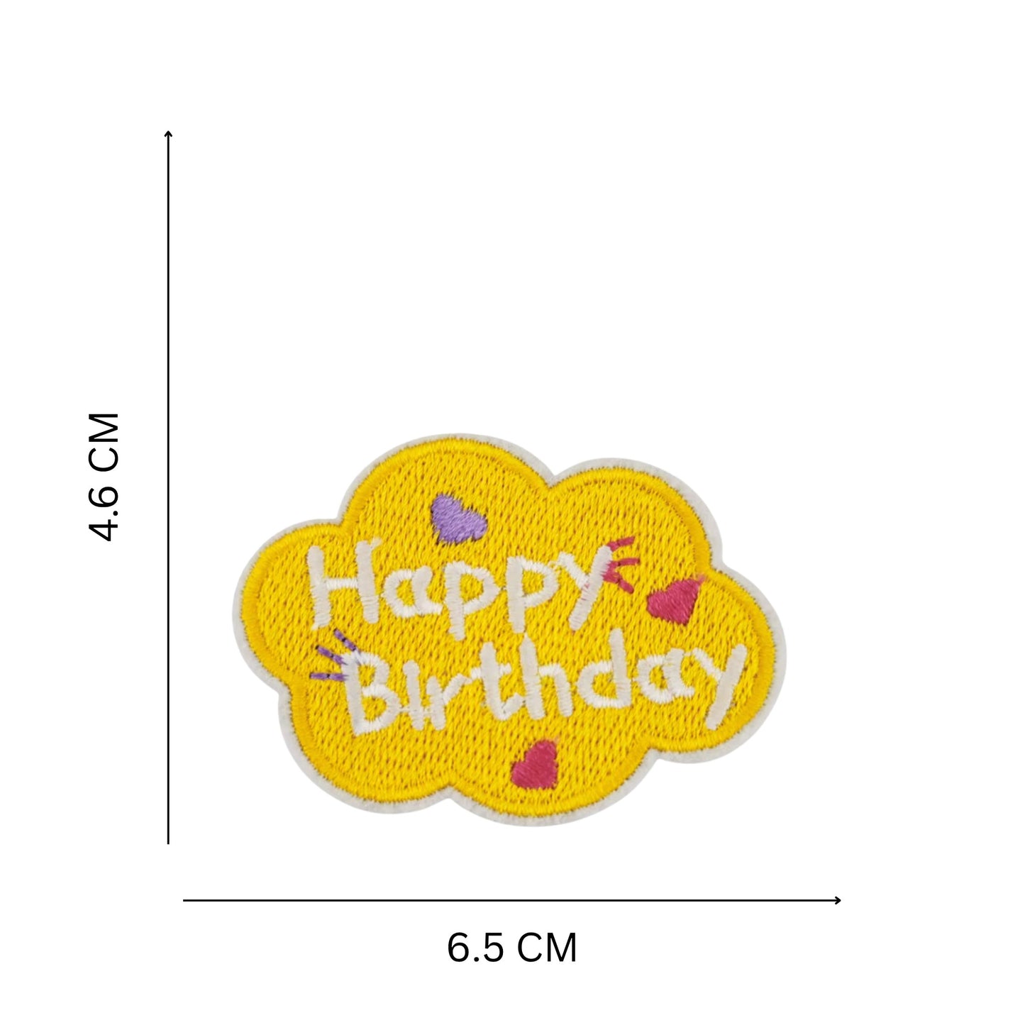 Birthday Theme Embroidered Iron On Patches - Set of 11