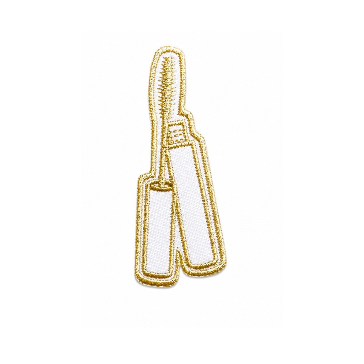 Mascara Gold Embroidered Iron On Patch