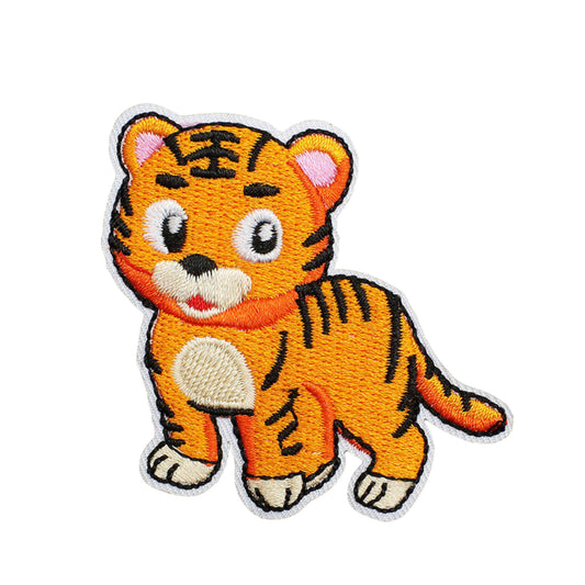 Cute Tiger Iron On Embroidered Iron On Patch for Clothes and Accessories