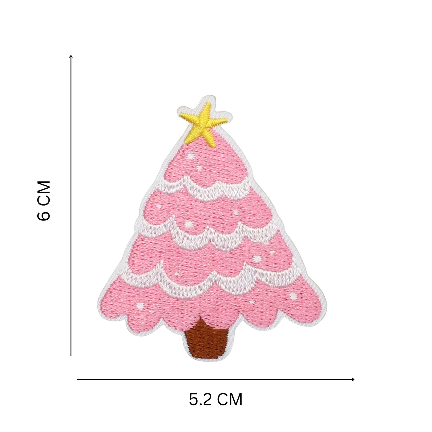 Christmas Tree Embroidery Iron-On Applique Patch